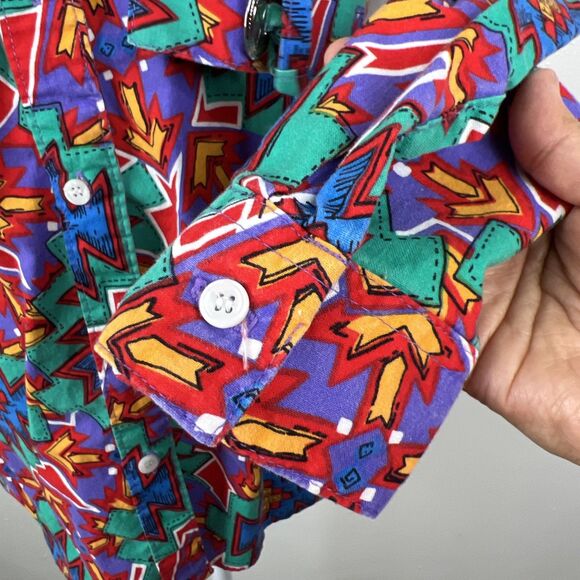 Vintage Frontier Series Button Down Shirt Women Medium Western Graphic Casual - Picture 9 of 13